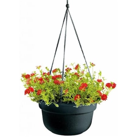 Bbq Innovations 12in Dura Cotta Hanging Basket Black BB46509